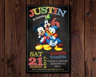 Mickey Mouse Clubhouse Invitation , Mickey Mouse Clubhouse Birthday Party , Mickey Mouse Clubhouse Printable , Instant Download