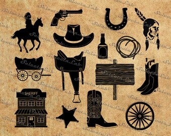 Digital SVG PNG cowboy, horse riders, indian, native american, rodeo, western, clipart, vector, silhouette, instant download