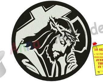 Jesus Christ Cross Embroidery Design-Easter Embroidery- Machine Embroidery Patterns-Instant Download-PES