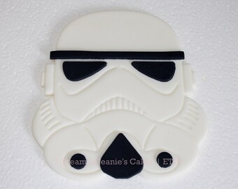 Storm Trooper, Star Wars Cake Topper, Fondant, 5" Cake Topper