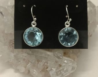 Blue Topaz Dangle Earrings