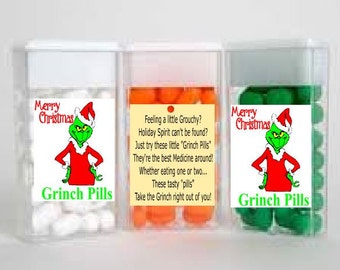 Unique grinch pills related items | Etsy