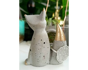 Fox Ring Holder, Air Plant Holder, Desk Decor, Fox Decor, Concrete Home Decor, Home decor
