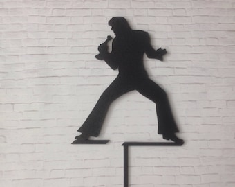 Elvis Silhouette Cake Topper