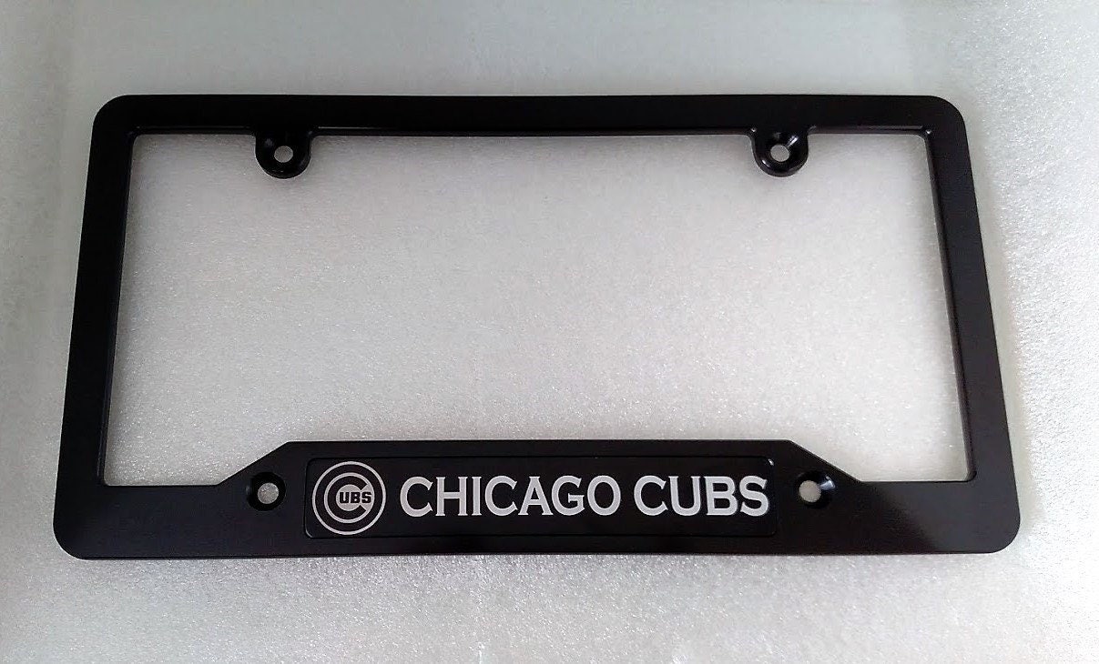 Chicago Cubs Billet Aluminum License Plate Frame Black