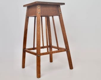 Arts & Crafts wooden plant stand, plant table, 1920s