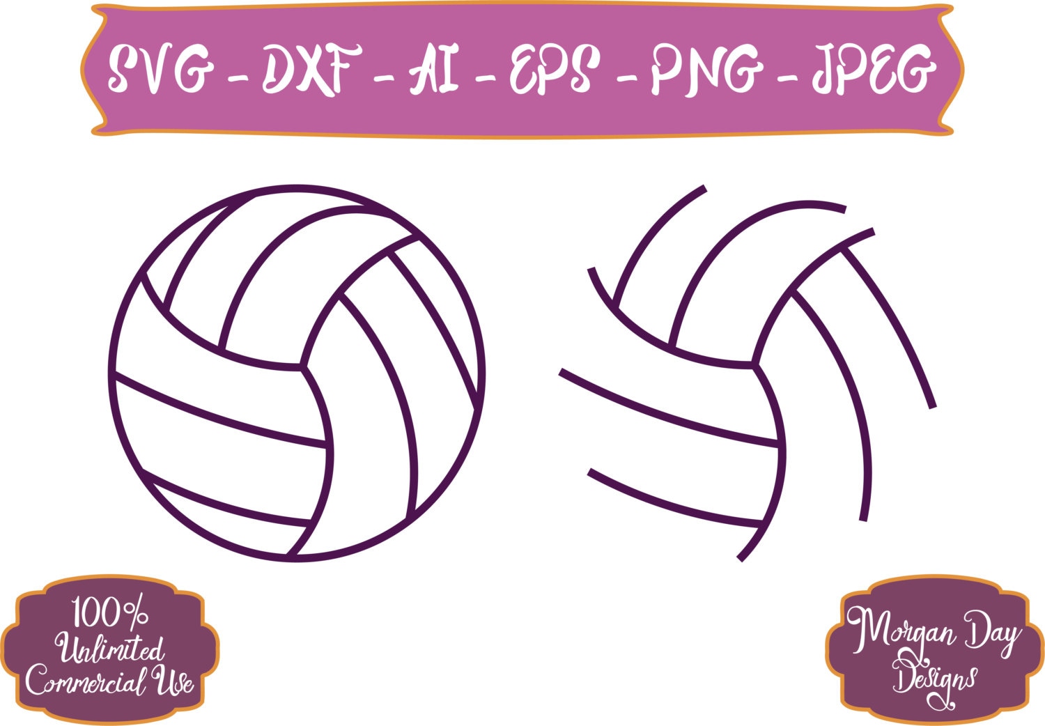 Download Volleyball SVG Sports Balls SVG Volleyball Outline SVG