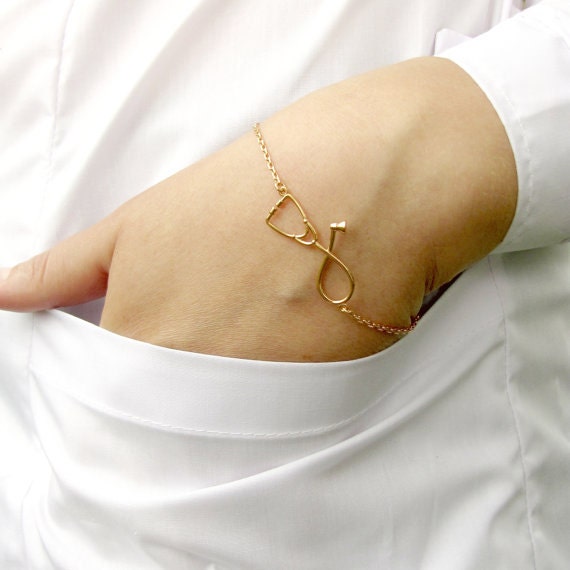 Silver Stethoscope BraceletStethoscope CharmDoctors