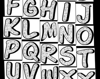 Coloring page letter | Etsy