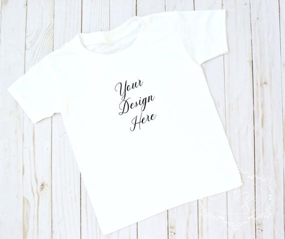 Download Blank White Toddler T-shirt Product Mock up Photo Blank