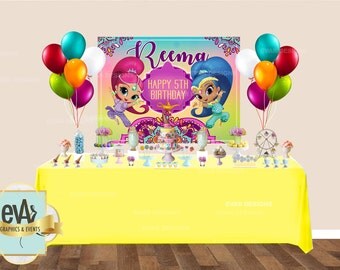 Shimmer and Shine Birthday Banner/ Shimmer and Shine Party Supplies/ Shimmer and Shine Theme