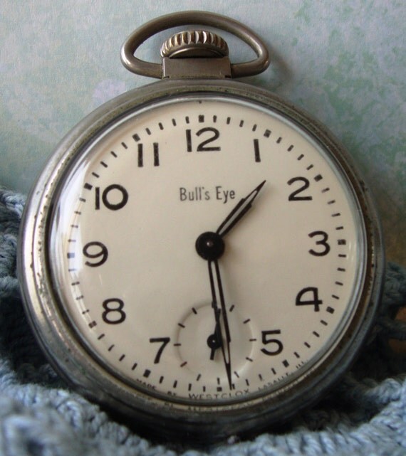 Vintage Bulls Eye Pocket Watch