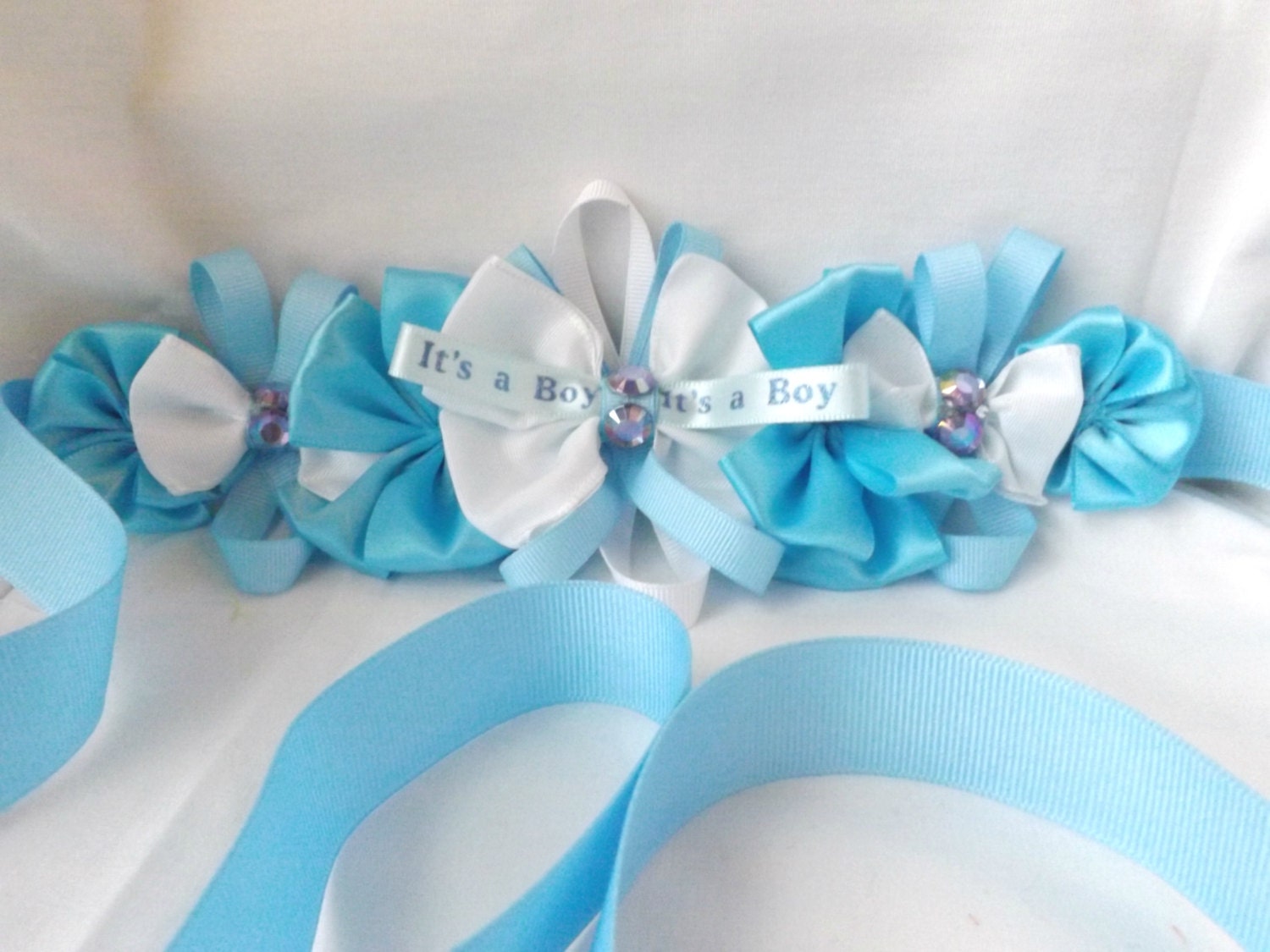 It's a Boy Maternity Sash Corsage Baby Shower Belt