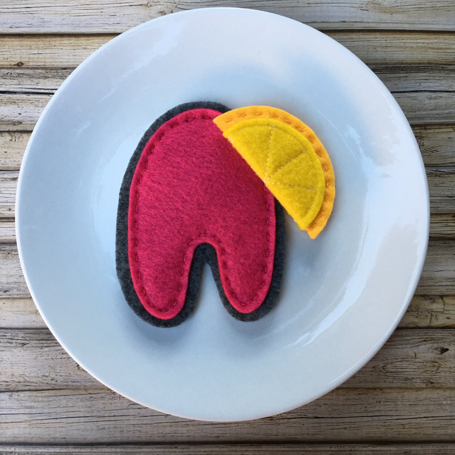 felt play food fish felt food salmon pretend food fish