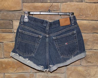 Tommy Hilfiger Cutoff Jean Shorts Women's Size 4 Dark Wash Denim