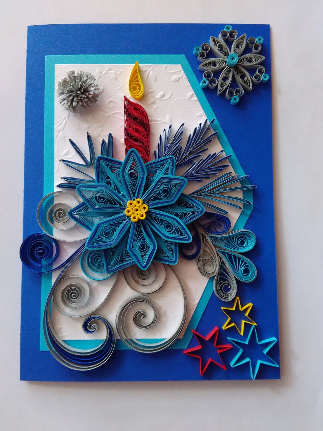 Tarjeta de Navidad de quilling Quilled tarjeta Navidad feliz