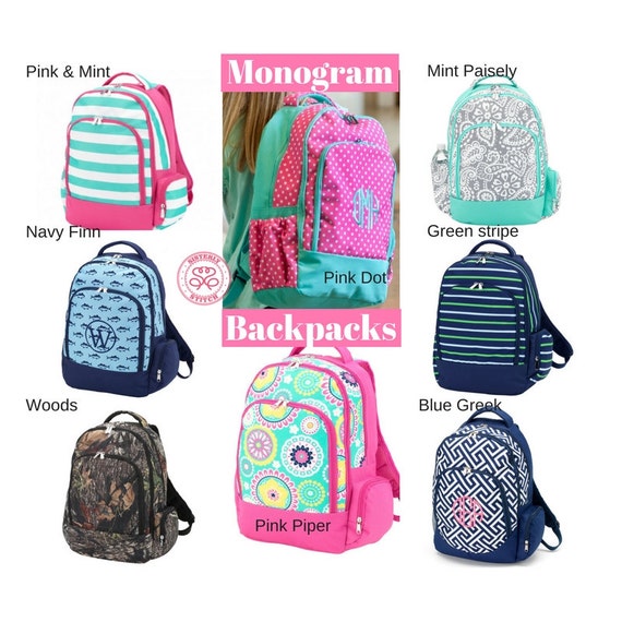 Monogram Backpacks/ Personalized Kids backpacks/ Free