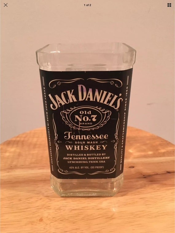 Jack Daniels Whiskey 1 Liter Bottle Glass