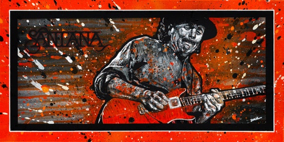 Carlos Santana Fine Art Print by OutsideCornerArt on Etsy