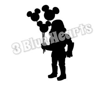 Stormtrooper with Balloon svg studio dxf pdf jpg png