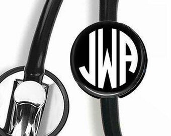 Stethoscope ID Tag, Stethoscope Name Tag, Monogram, Stethoscope ID, Stethoscope Accessories