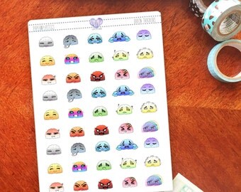 Mental Health Trackers Brain Emotions Erin Condren Kikki K Planner Stickers