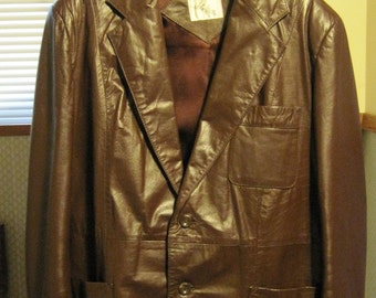 Men’s Leather Jacket, Brown Leather Jacket, Jacket