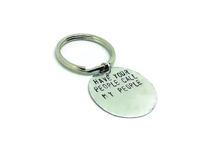 Have Your People Call My People Hand Stamped Pet Tag, Funny Dog Tag, Hand Stamped Pet Tag, Gift for Dog Lovers, Cute Pet Tag