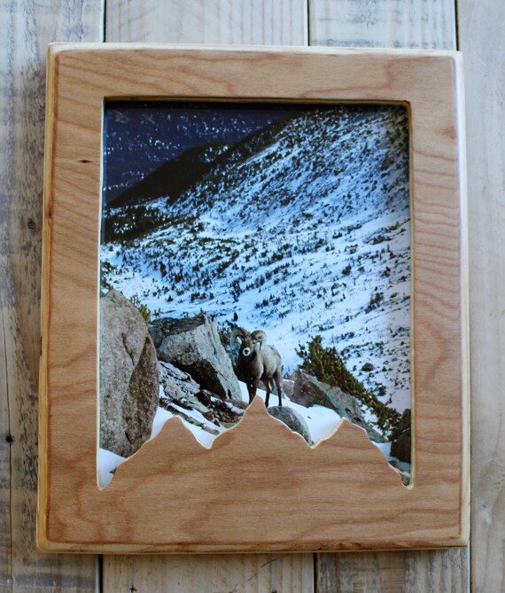 8x10 Wooden Mountains Picture Frame