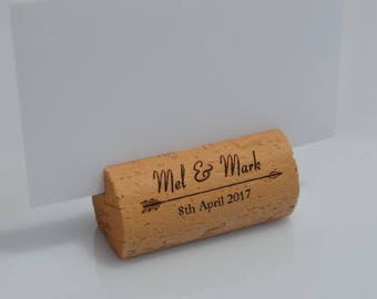 Personalized Wine Cork Place Card Holders Model 6