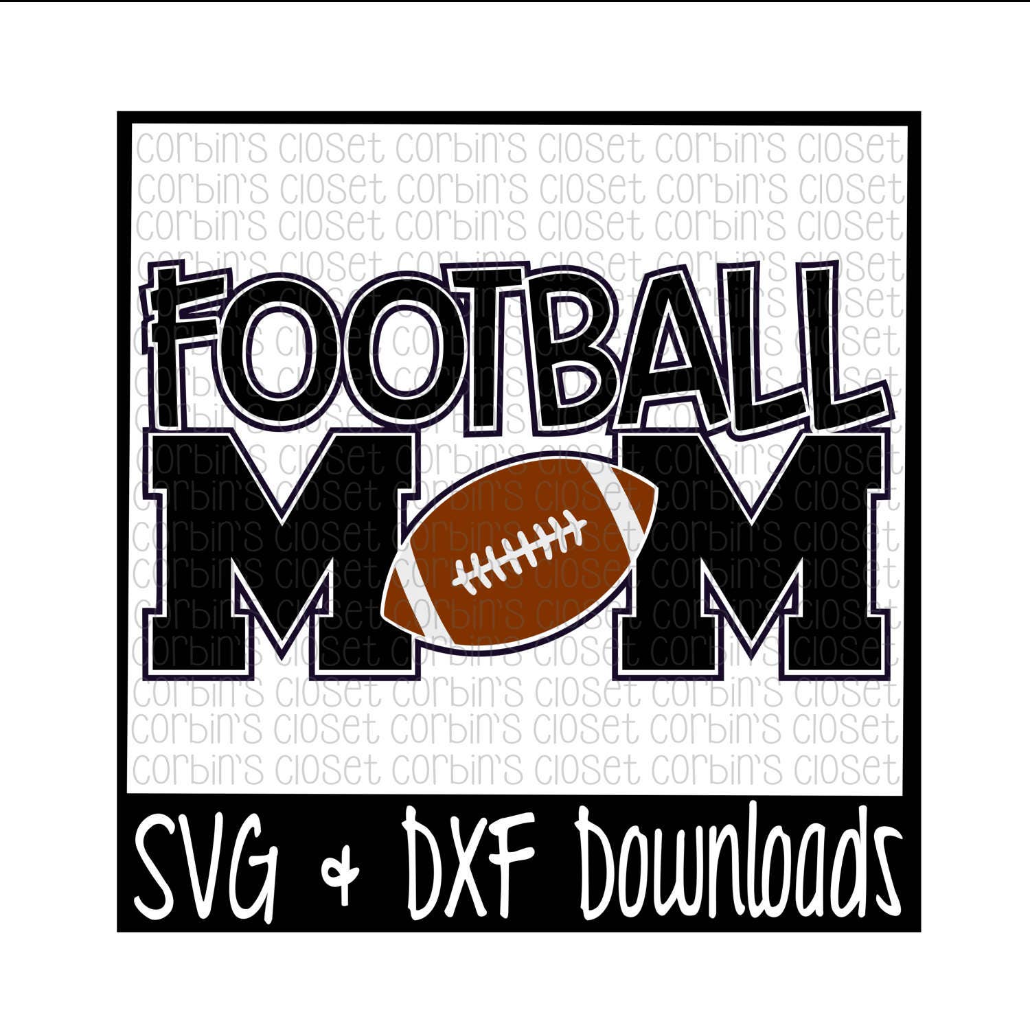 Download Football Mom SVG Cut File DXF & SVG Files Silhouette