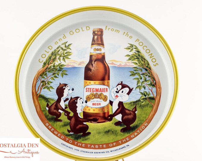 Stegmaier Beer Tray | Bar Serving Tray | Vintage Barware