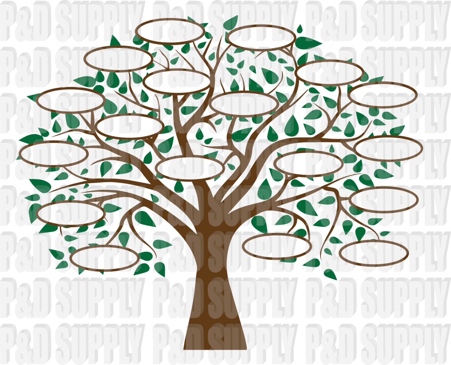 Family Tree 18 SVG DXF Digital cut file for cricut or