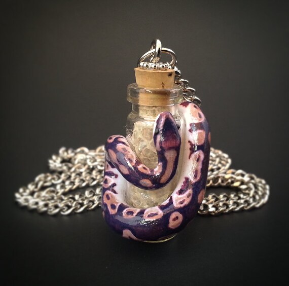 Normal Ball Python Charm Royal Python keychain OOAK Polymer