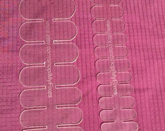 Nail wrap sizing template