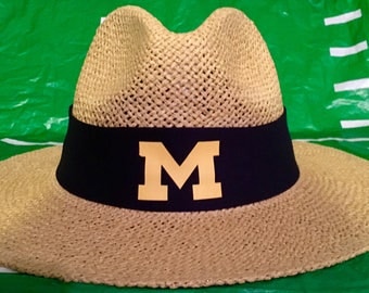Michigan Wolverines straw hat