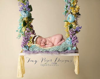 Digital Backdrop Background Composite Swing Newborn Photography Prop