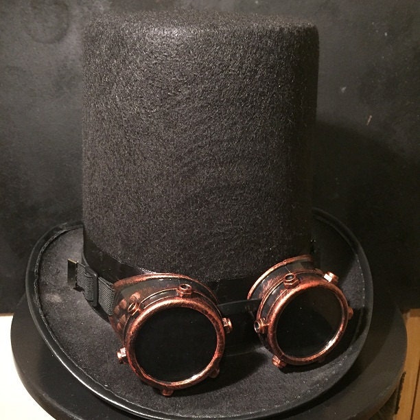 Steampunk Stove Pipe Top Hat Cyber Punk Retro With Copper