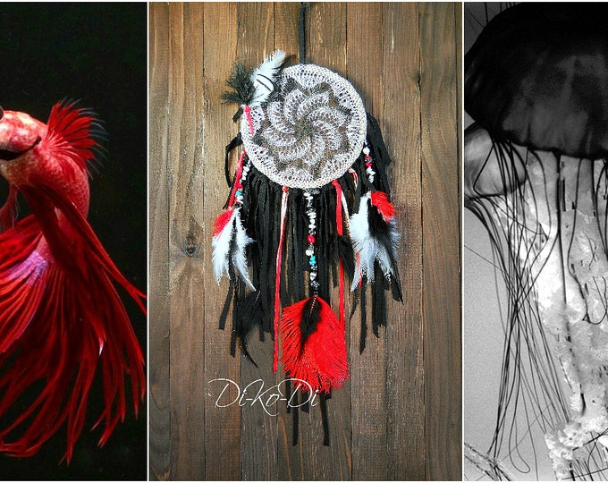 Dream catcher wall decor Bohemian decor Large dream catcher Dream catcher wall hanging Boho Home Décor Living room decor Home decor wall art