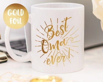 Oma mug, gold foil mug customized gift for your oma