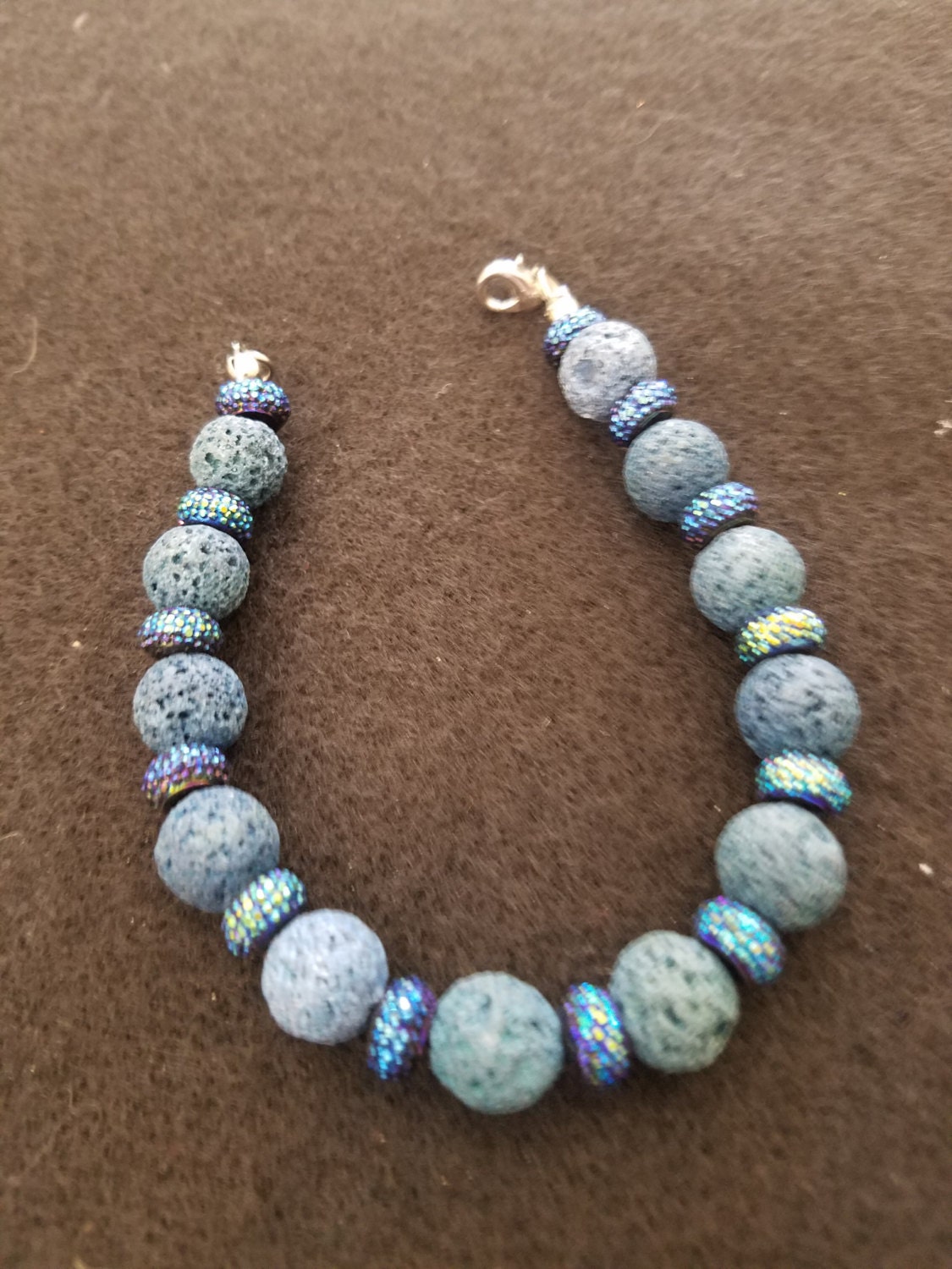 Blue Lava Rock Bracelet