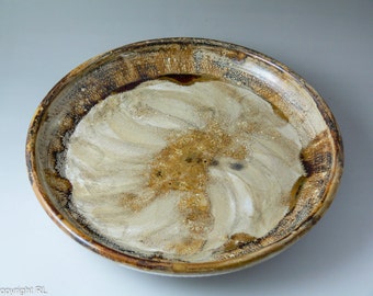 Ceramic plate, Handmade plate, Wheel thrown plate, Serving plate, Tableware, Women's gift ideas, Home decor, Natural
