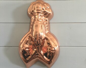 Vintage Copper Lobster Mold