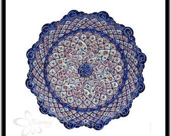 Persian Decorative Enameled Copper plate - Wall decorative plates