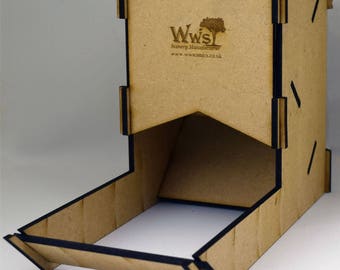 WWS Würfelturm Aus MDF – Unlackiert Zum Selbstgestalten, Für Warhammer, D&D & Brettspiele