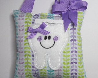 Tooth Fairy Pillow Purple/Aqua Ready to Ship