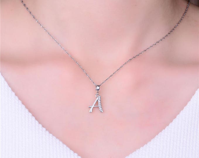 Letter A Initial Pendant Charm - 925 Sterling Silver - Personalised Gift - Gift Packaging available - Birthday Gift-Christening Gift