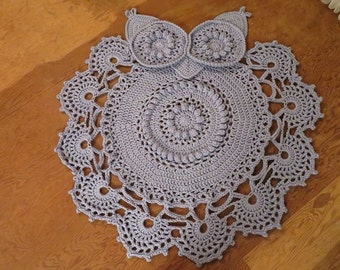Retro Owl Rug or Doily Rug