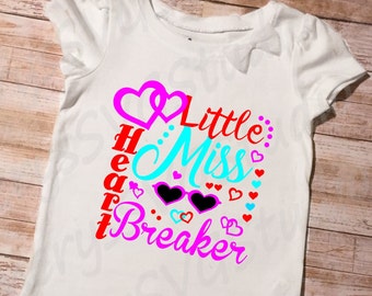 SVG File for Little Miss Heart Breaker