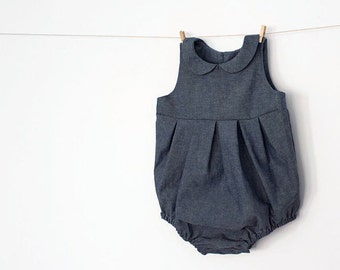 Baby Romper Pattern PDF Sewing Pattern – Instant download — Peter Pan Collar